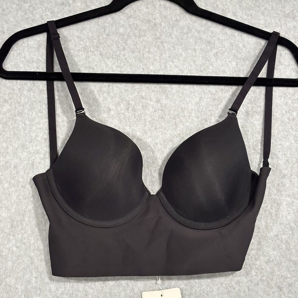 Women Low Back Bra Backless Multiway Convertible Halter Push Up Strapless Sz M